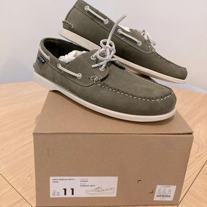 NIB Nubuck Grey JCrew Boat Shoe 🛥